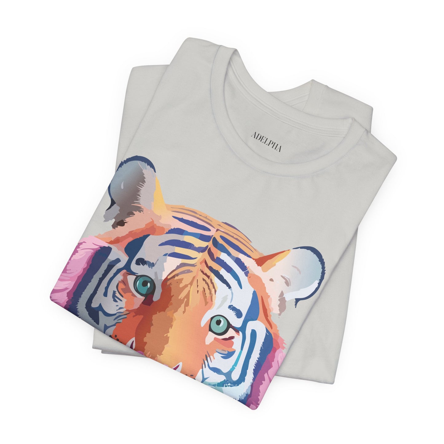 Natural Cotton Tee Shirt with Tiger