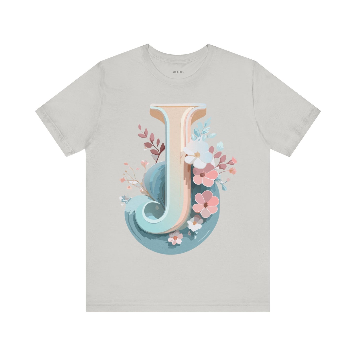 Natural Cotton Tee Shirt - Letters Collection - J