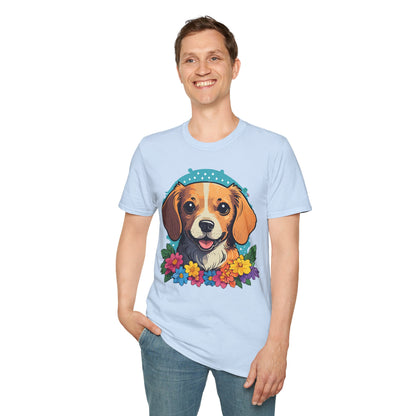 Dog Shirt Unisex Animal Tee Softstyle Cotton Ring Spun Comfort