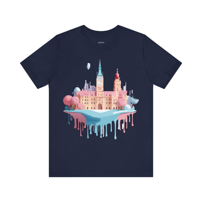 Natural Cotton Tee Shirt - Beautiful Places Collection - Prague Printify