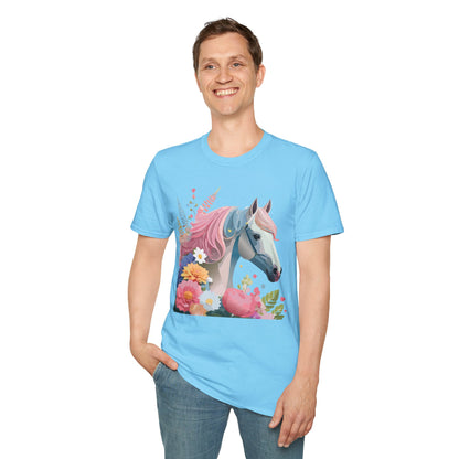 Horse Shirt Unisex Gildan Softstyle 64000 Cotton Tee With Animals
