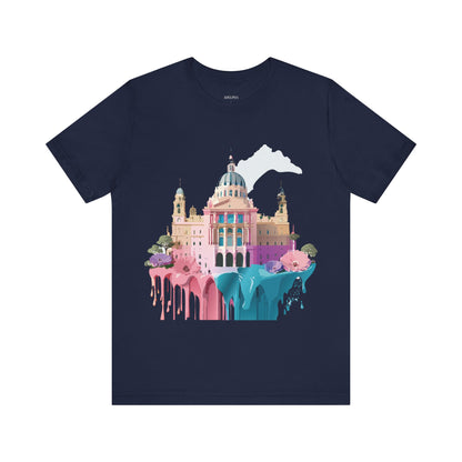 Natural Cotton Tee Shirt - Beautiful Places Collection - Madrid Printify