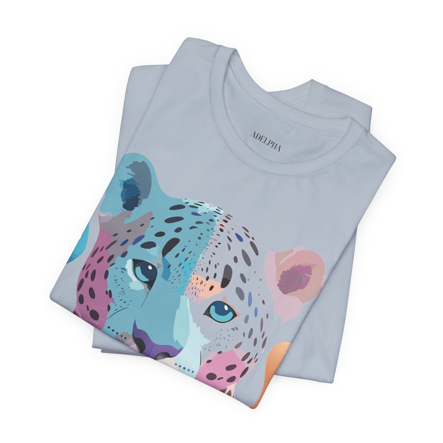 Natural Cotton Tee Shirt with Cheetah