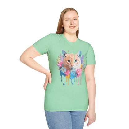 Unisex Cat Shirt Softstyle Tee 100 Percent Ring Spun Cotton Gildan 64000