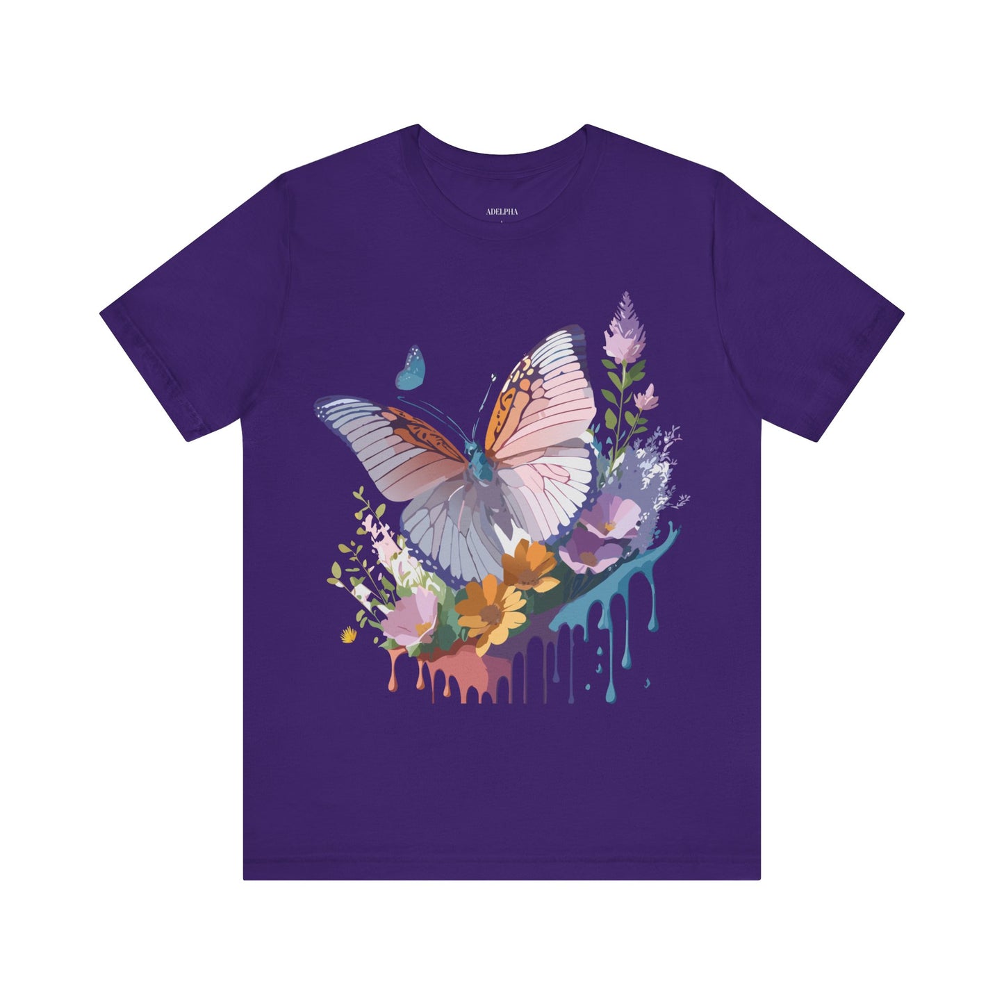 T-Shirt aus natürlicher Baumwolle mit Schmetterling