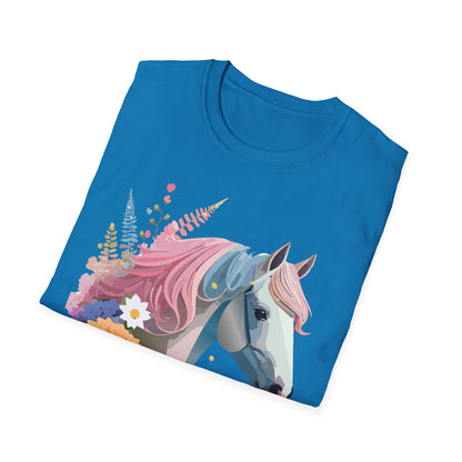 Horse Shirt Unisex Gildan Softstyle 64000 Cotton Tee With Animals