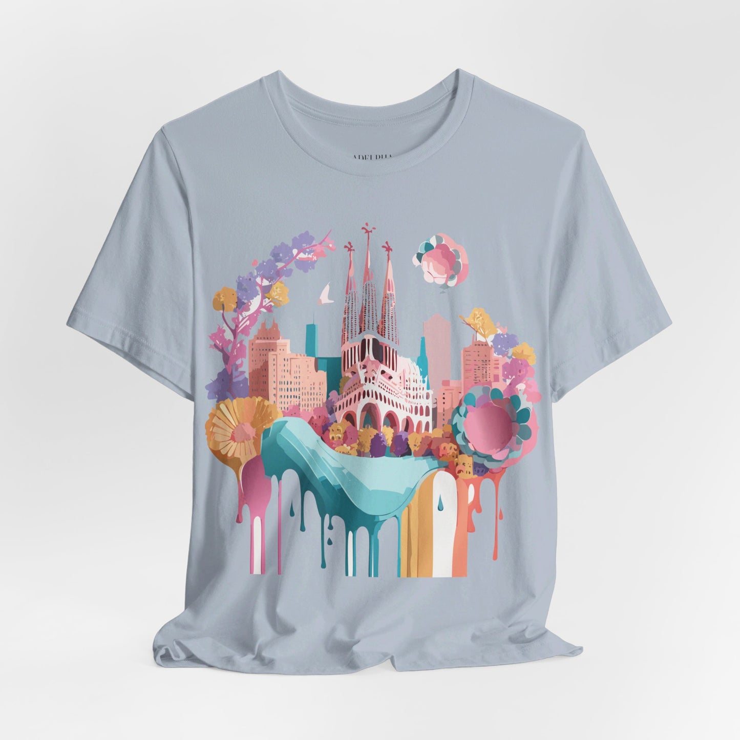 T-Shirt aus natürlicher Baumwolle – Kollektion „Beautiful Places“ – Barcelona