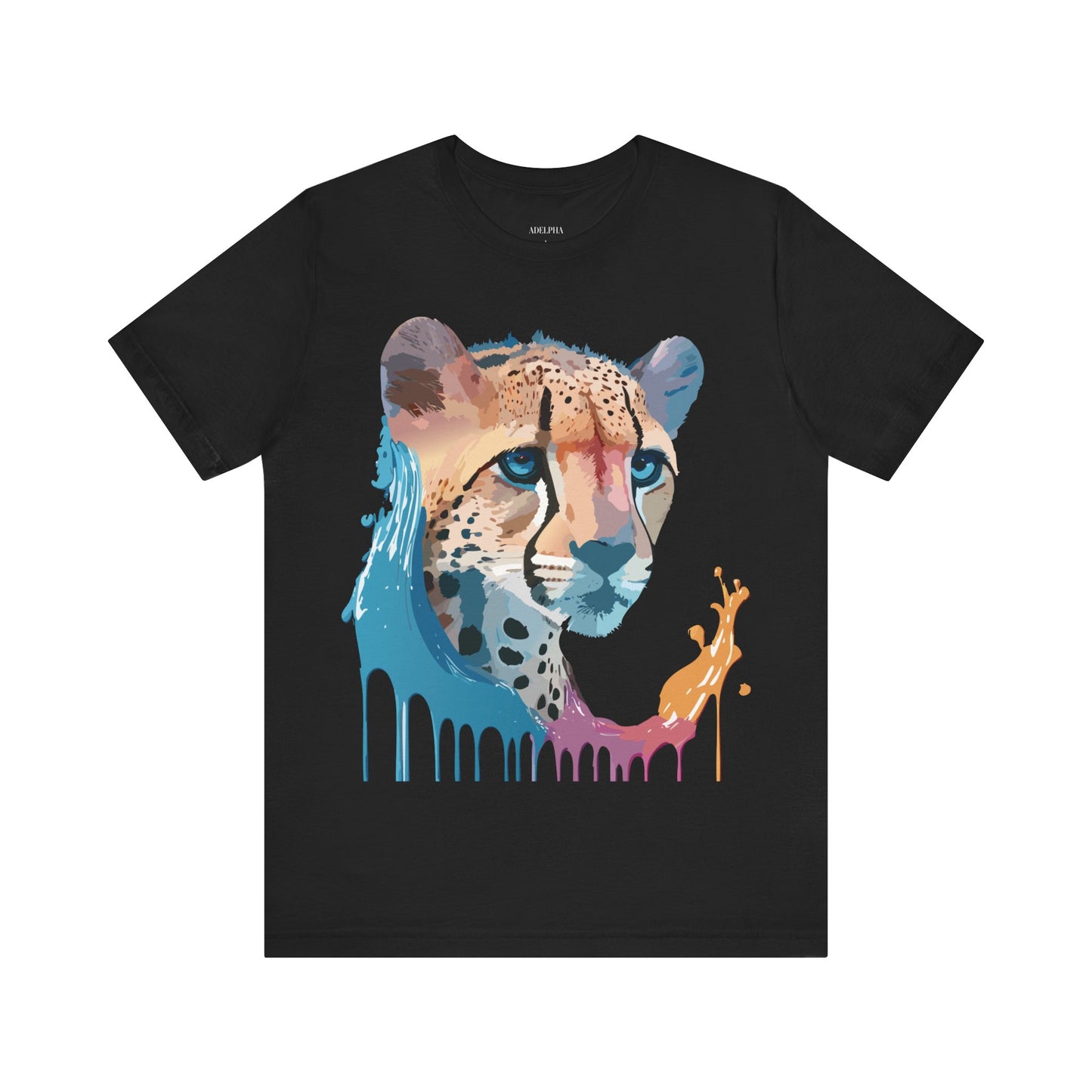 Natural Cotton Tee Shirt with Cheetah