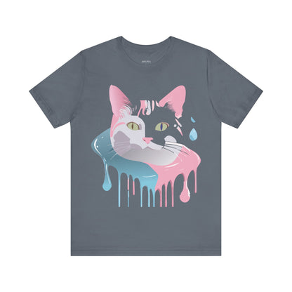 Natural Cotton Tee Shirt with Cat Printify
