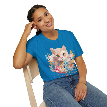 Unisex Cat Shirt Kitten Tee Cat Lover Tee Softstyle 64000 Gildan