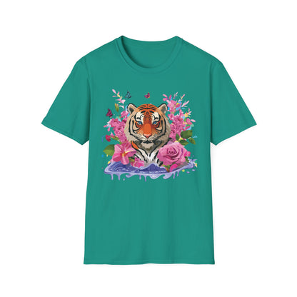 Tiger Shirt Unisex Gildan Softstyle Cotton Tee 100 Percent Ring Spun Comfort