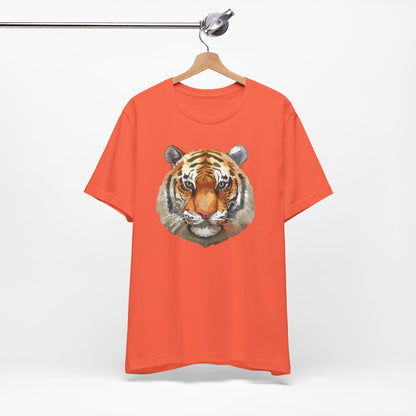 Wild Tiger Face Graphic T-Shirt Unisex Cotton Animal Design Wildlife Tee 1