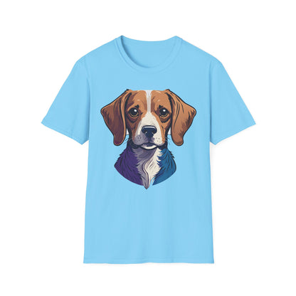 Dog Shirt Unisex Animal Print Tee Softstyle 100 Percent Cotton Gildan 64000
