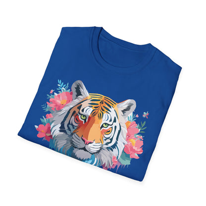 Tiger Shirt Unisex Animal Tee 100 Percent Ring Spun Cotton Softstyle