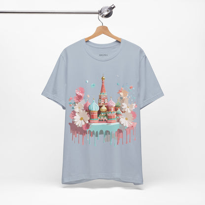 Natural Cotton Tee Shirt - Beautiful Places Collection - Moscow Printify