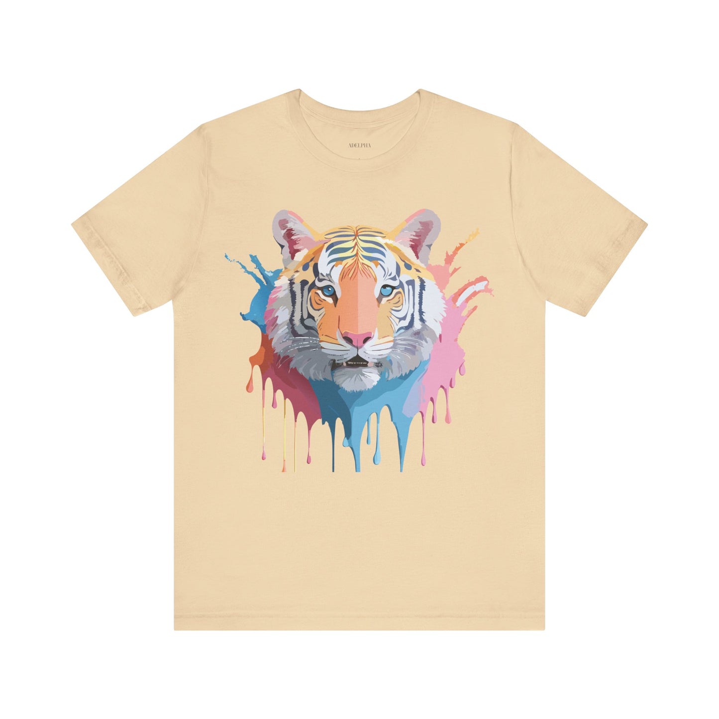 Natural Cotton Tee Shirt with Tiger