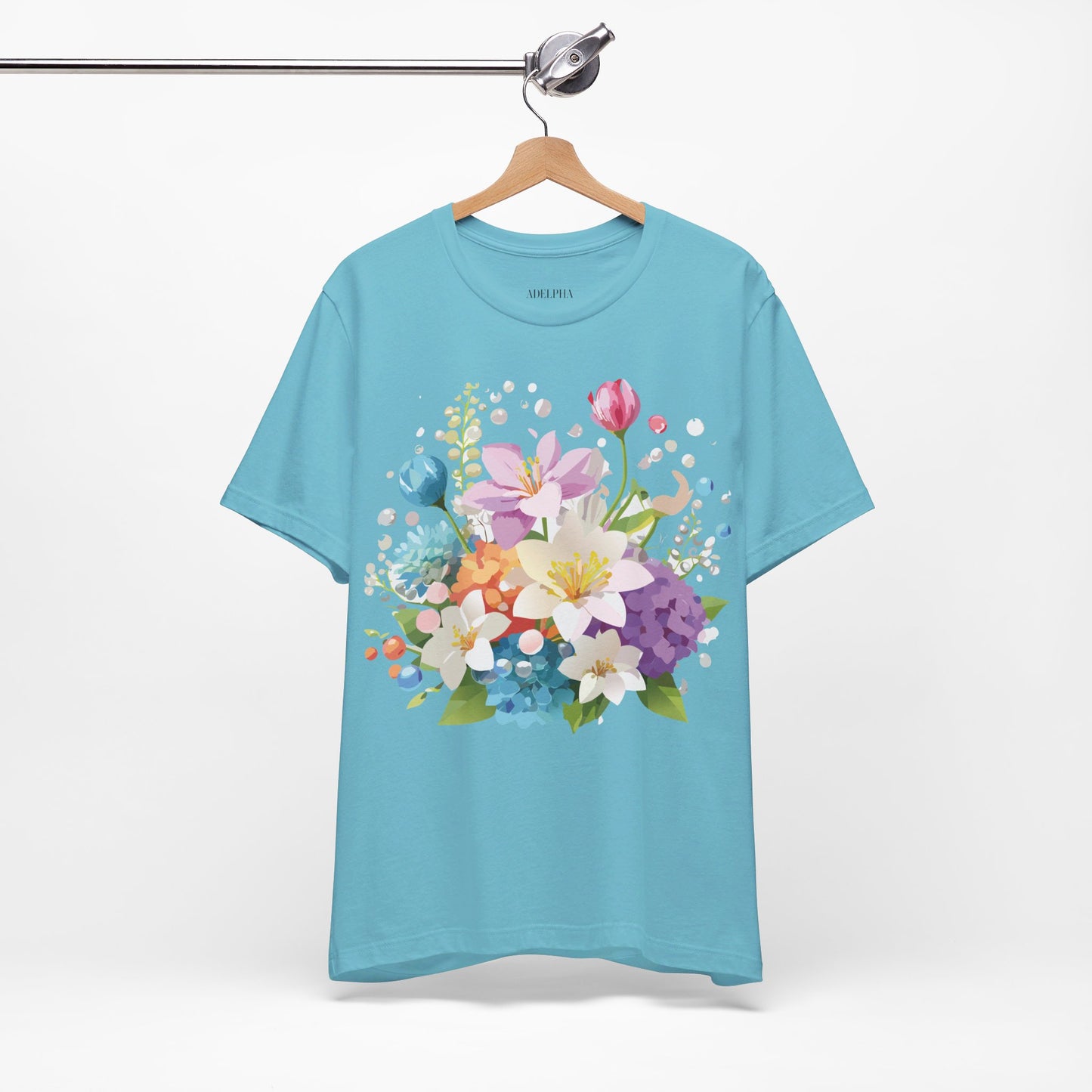 T-Shirt aus natürlicher Baumwolle mit Blumen