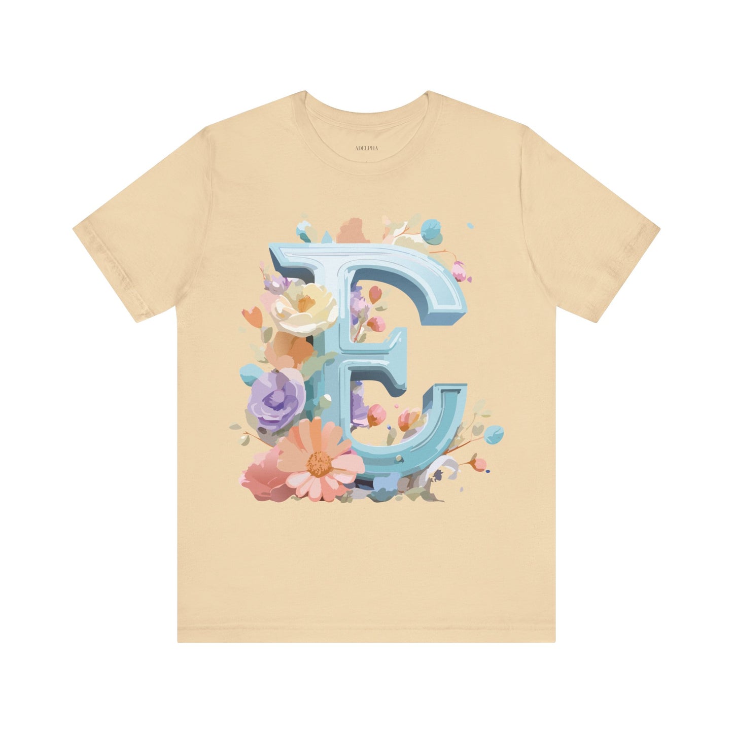 Natural Cotton Tee Shirt - Letters Collection - E