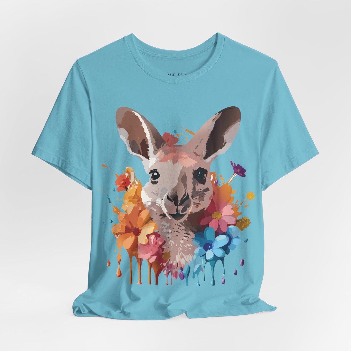 Natural Cotton Tee Shirt with Kangaroo