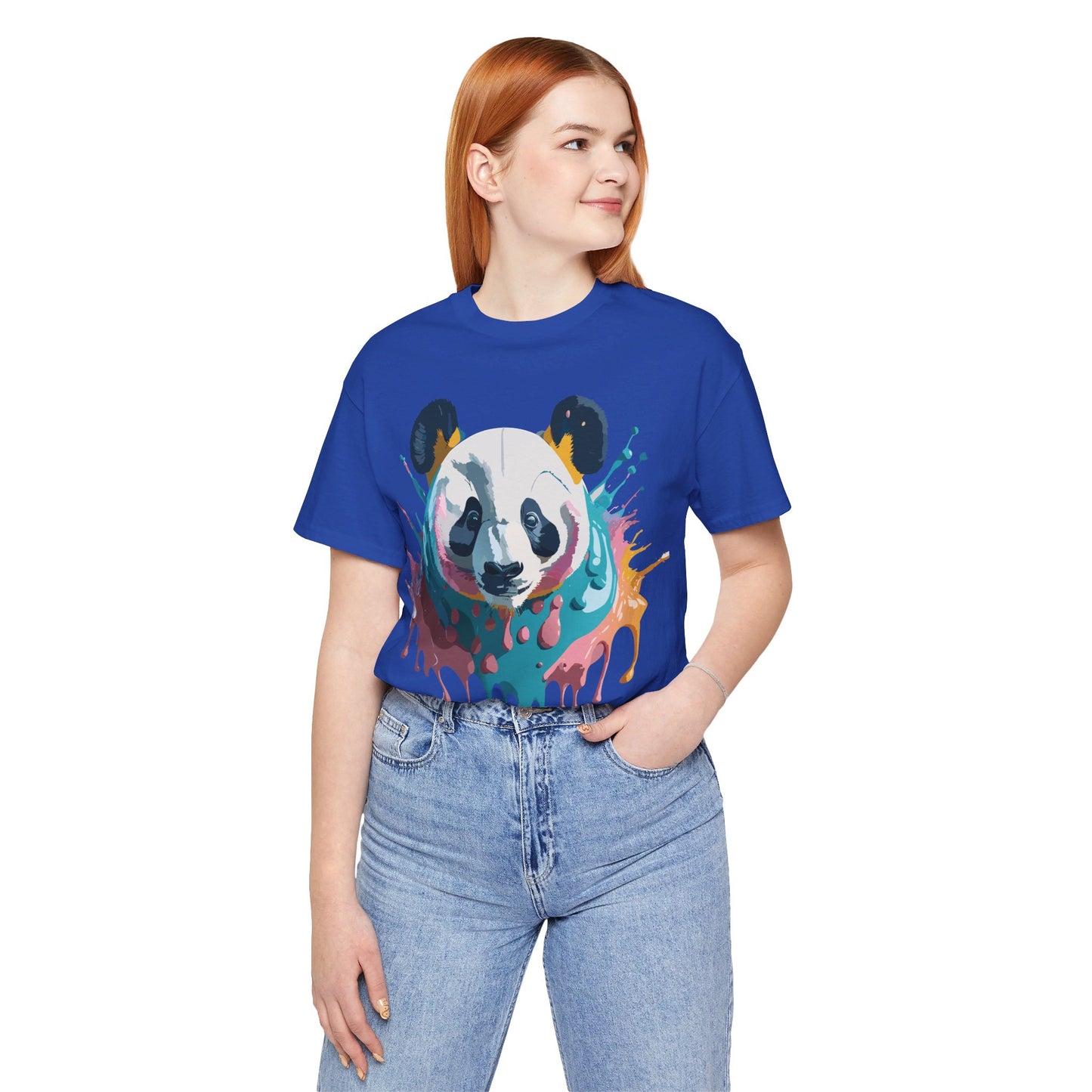 T-Shirt aus natürlicher Baumwolle mit Panda