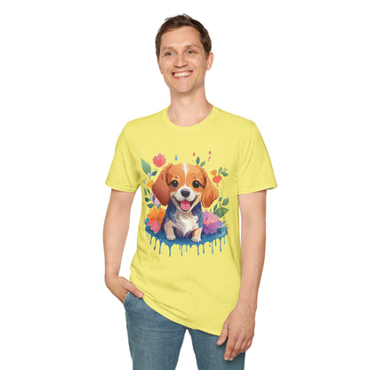 Dog Shirt Animal Print Tee Unisex Gildan Softstyle 64000 Cotton Tee