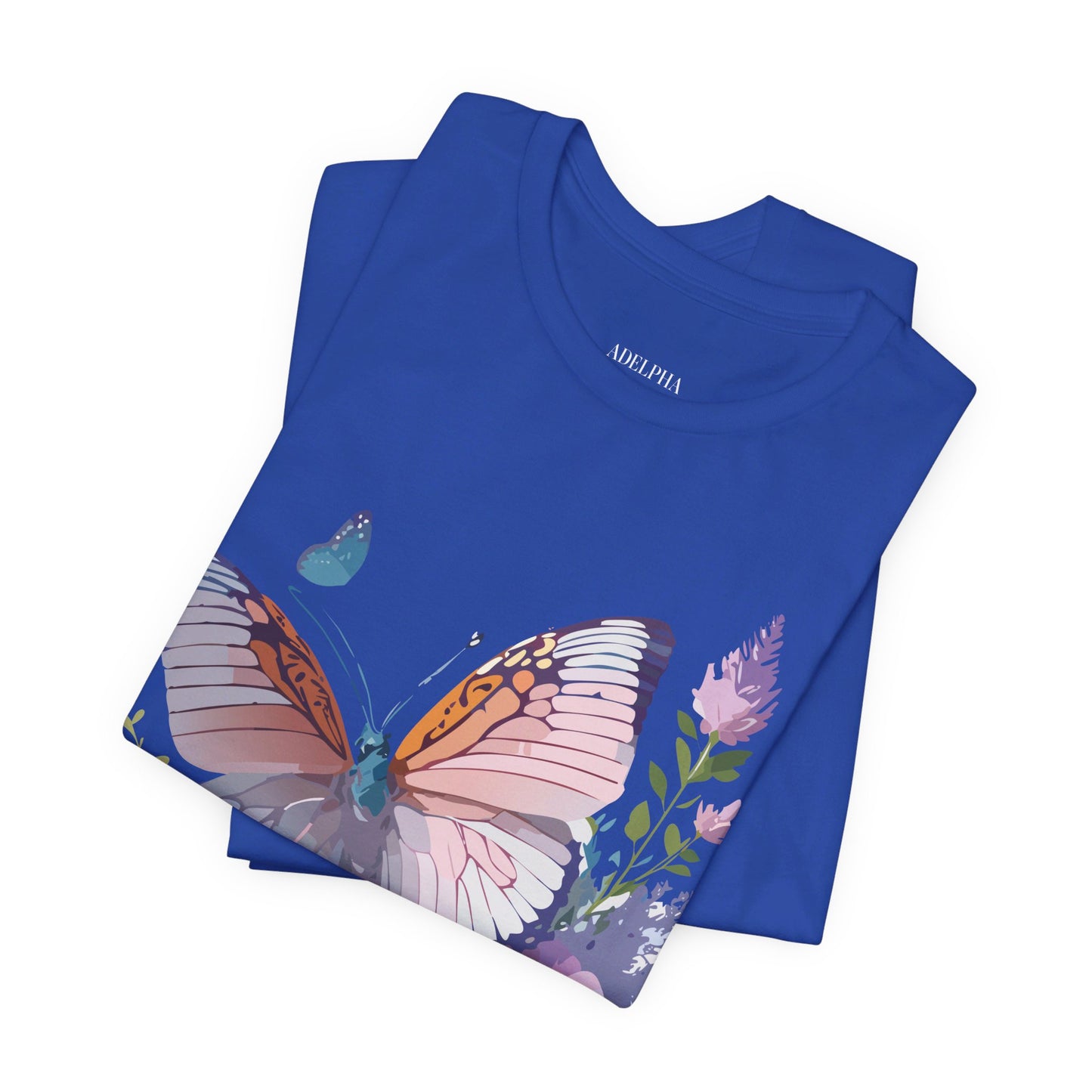 T-Shirt aus natürlicher Baumwolle mit Schmetterling