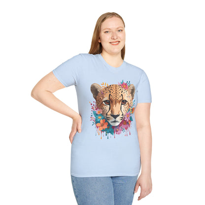 Cheetah Print Unisex Softstyle Tee Gildan 64000 Cotton Short Sleeve Shirt