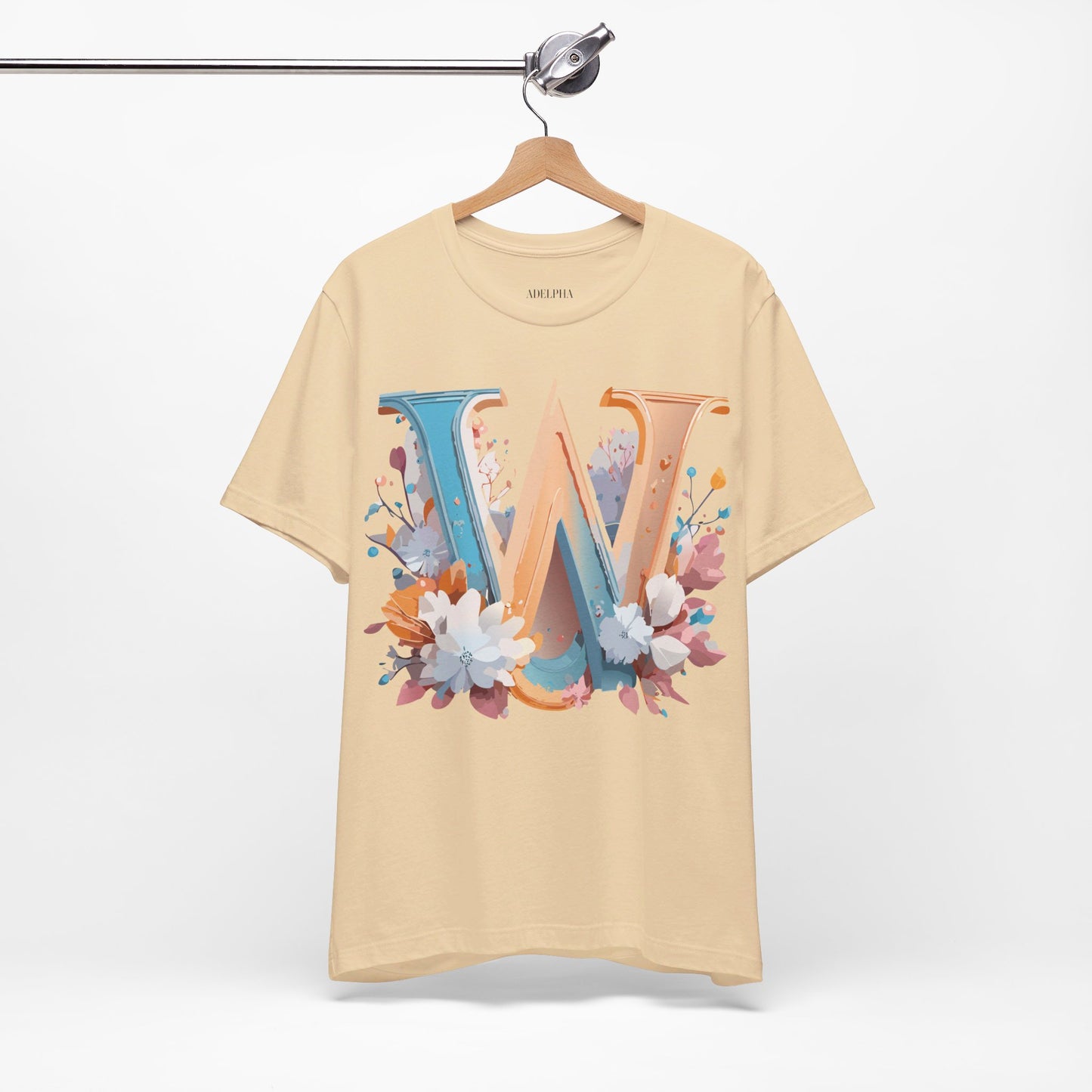 Natural Cotton Tee Shirt - Letters Collection - W