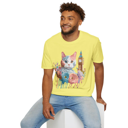 Cat Shirt Unisex Tee Softstyle 64000 Gildan Ring Spun Cotton