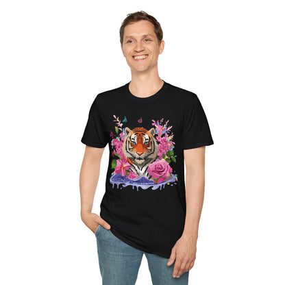 Tiger Shirt Unisex Gildan Softstyle Cotton Tee 100 Percent Ring Spun Comfort
