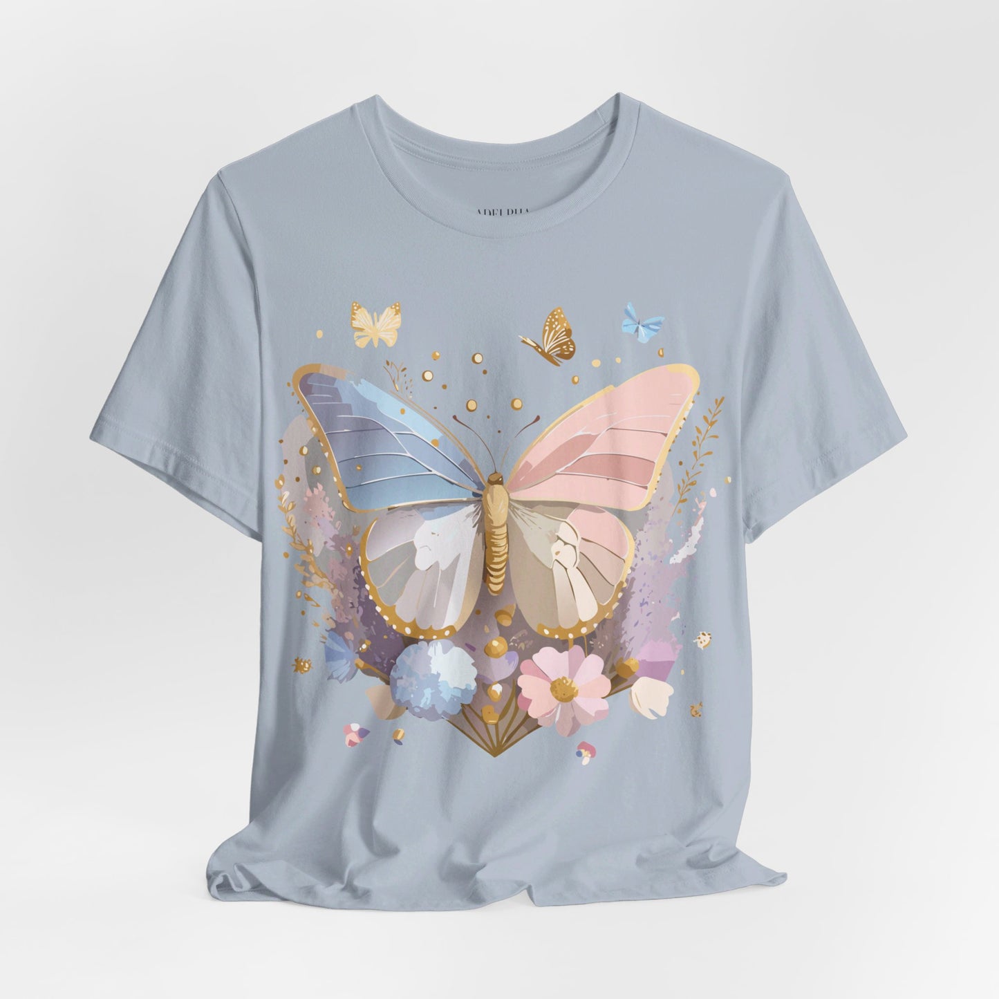 T-shirt en coton naturel avec papillon