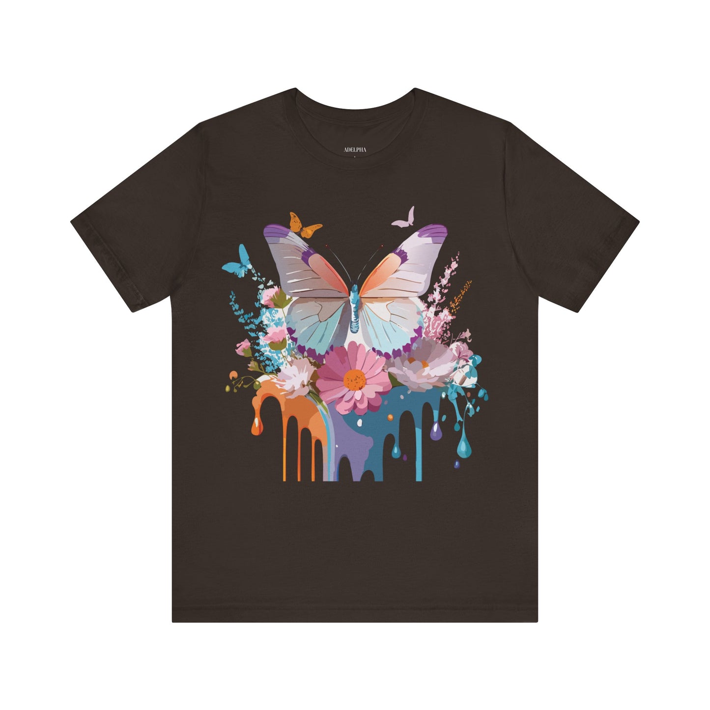 T-shirt en coton naturel avec papillon