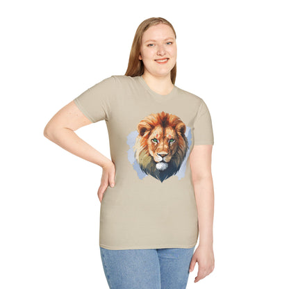 Lion Shirt Unisex Animal Tee Softstyle Gildan 64000 100 Percent Ring Spun Cotton
