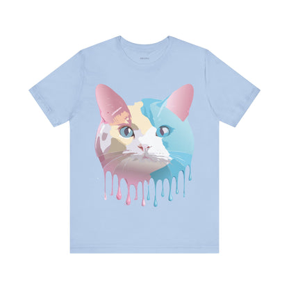 Natural Cotton Tee Shirt with Cat Printify