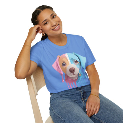 Unisex Dog Shirt Animal Tee Gildan Softstyle 64000 Cotton Tee