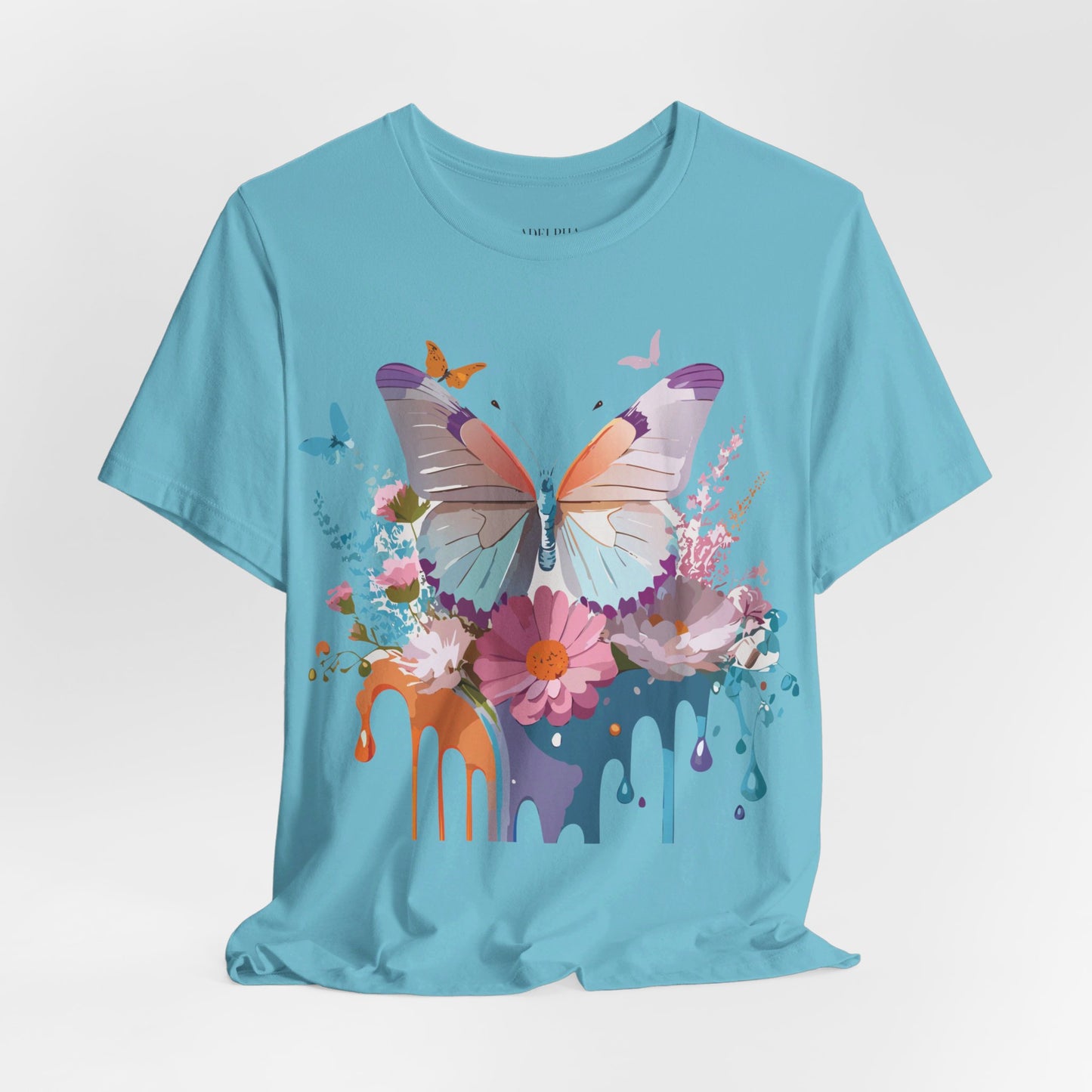 T-shirt en coton naturel avec papillon