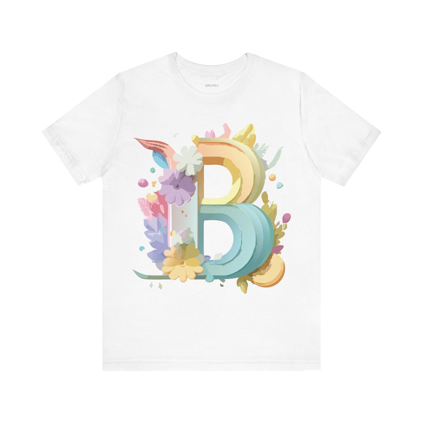 Natural Cotton Tee Shirt - Letters Collection - B