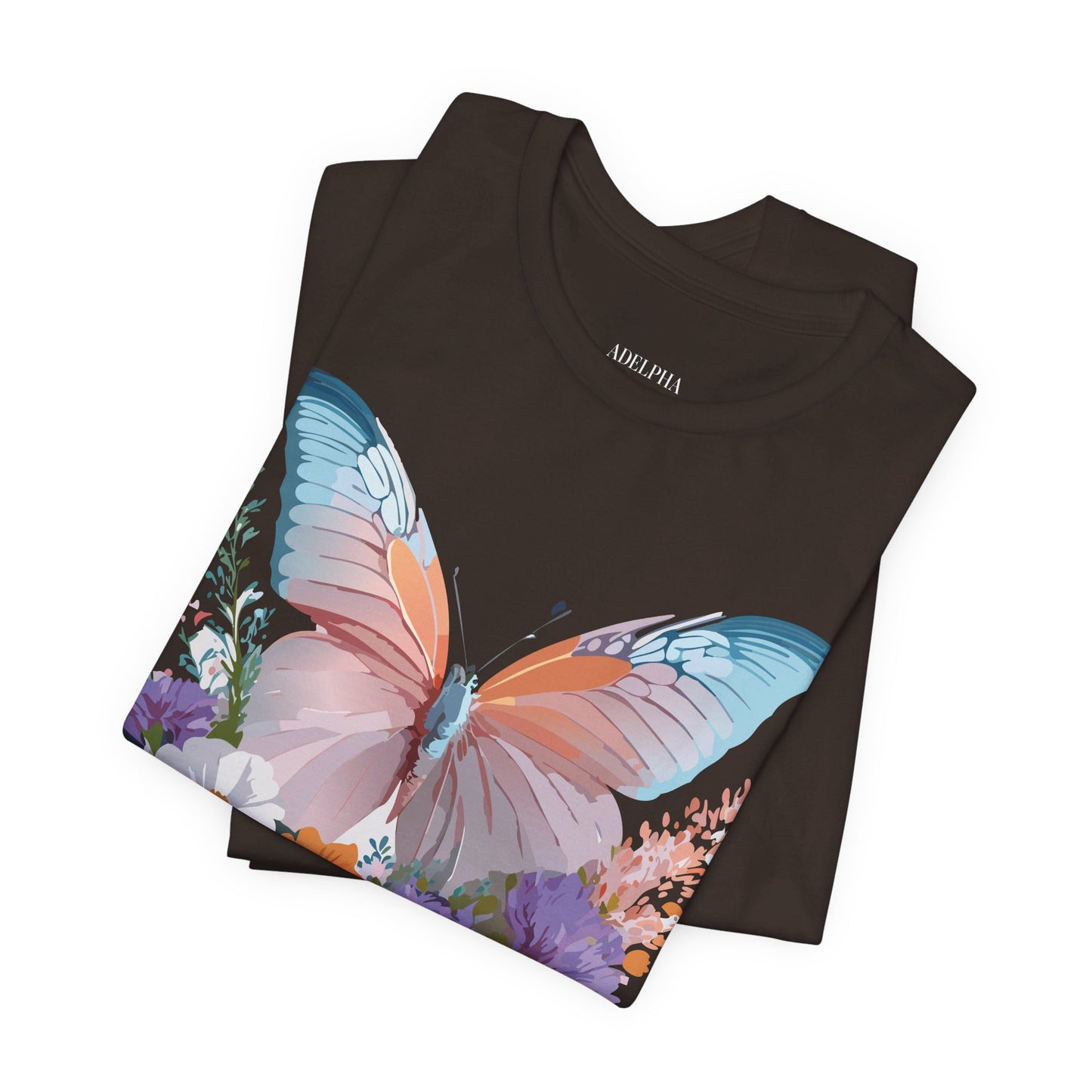 T-shirt en coton naturel avec papillon