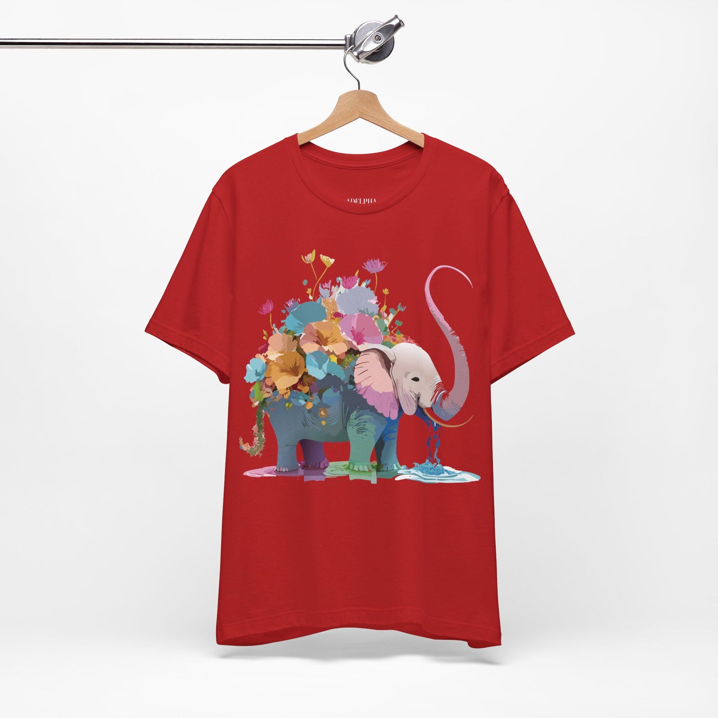 T-Shirt aus natürlicher Baumwolle mit Elefant