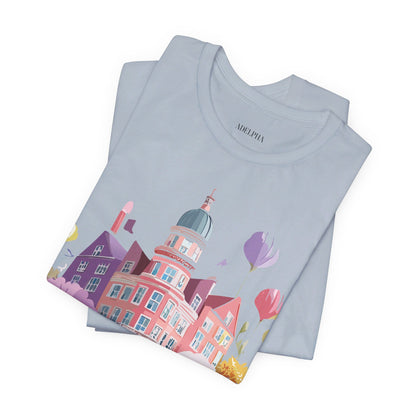 Natural Cotton Tee Shirt - Beautiful Places Collection - Amsterdam Printify