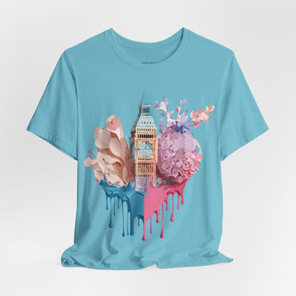 Natural Cotton Tee Shirt - Beautiful Places Collection - London Printify
