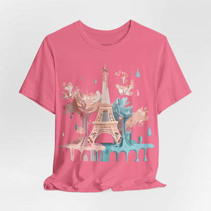 Natural Cotton Tee Shirt - Beautiful Places Collection - Paris Printify