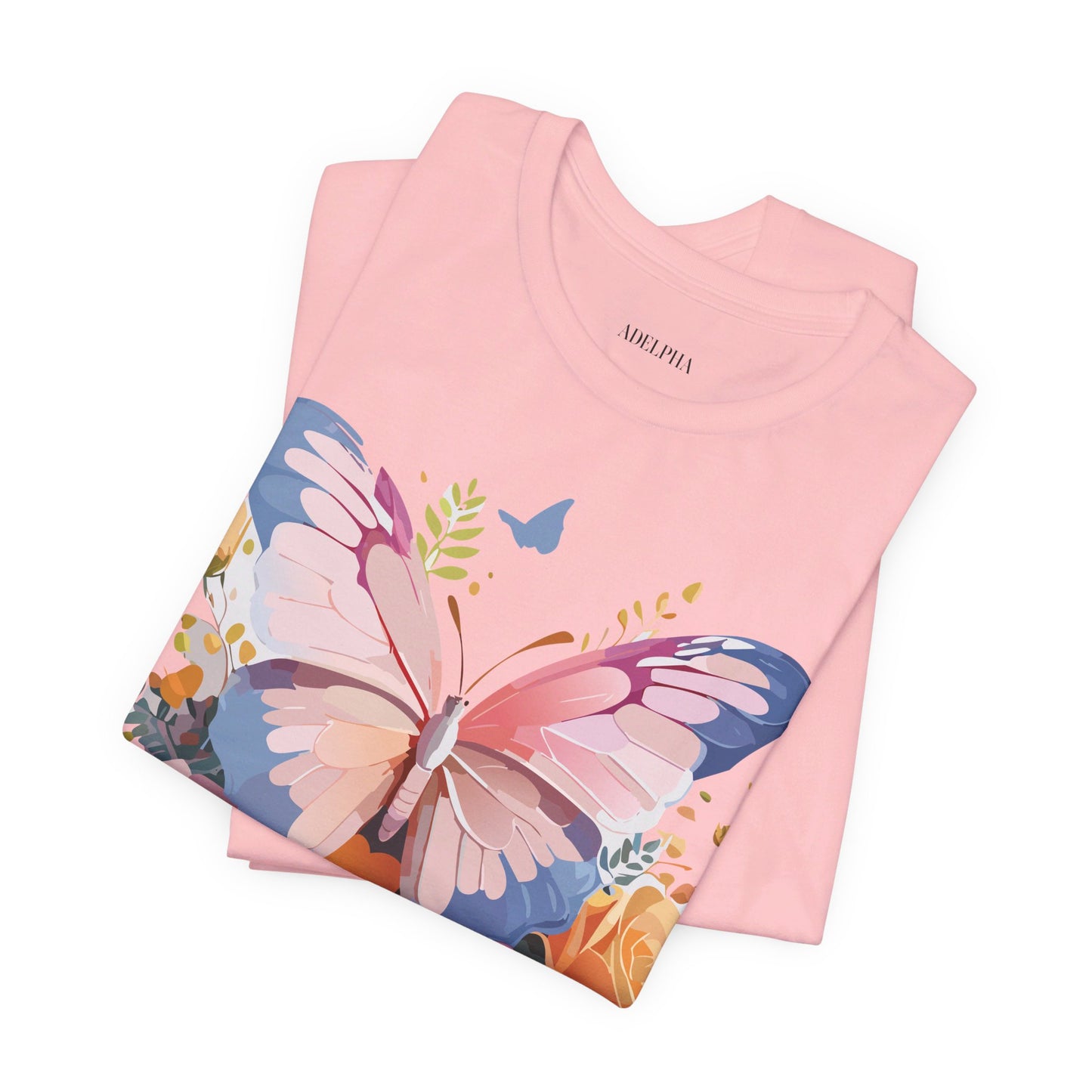 T-shirt en coton naturel avec papillon