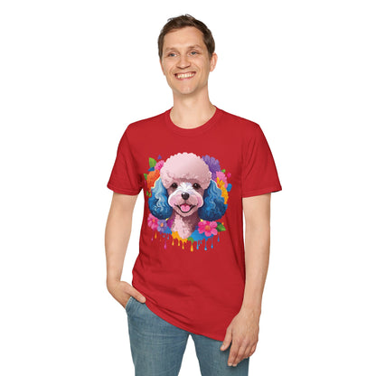Unisex Dog Shirt Softstyle Tee 100 Percent Cotton Animal Print