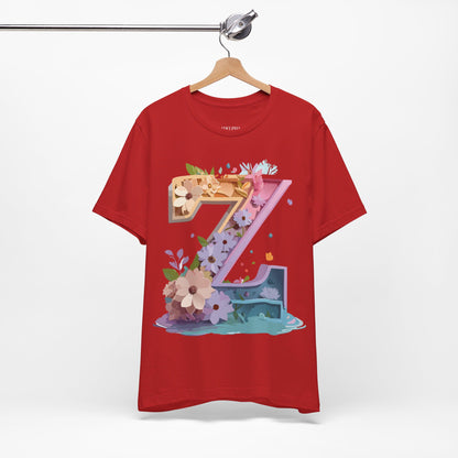 Natural Cotton Tee Shirt - Letters Collection - Z Printify