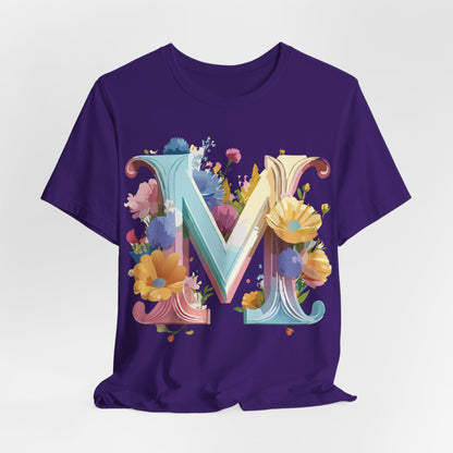 Natural Cotton Tee Shirt - Letters Collection - M Printify