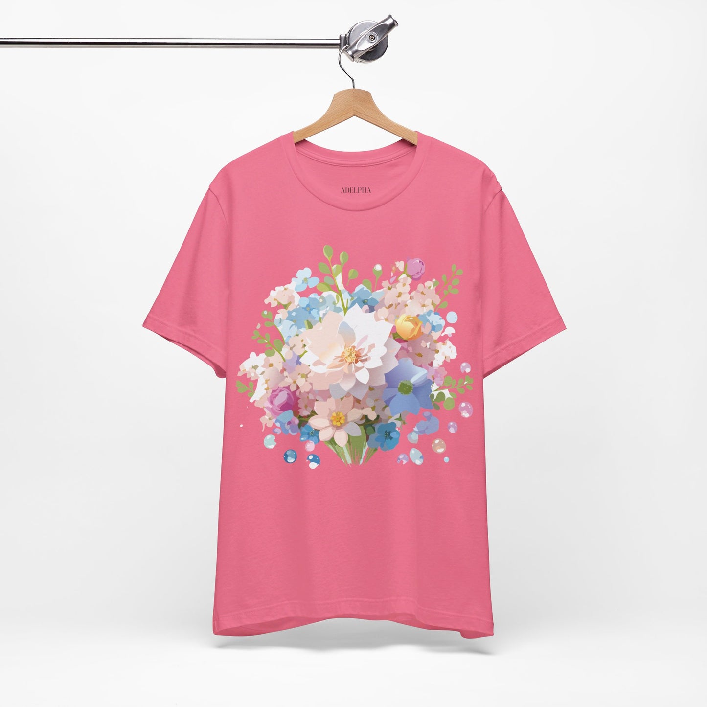 T-Shirt aus natürlicher Baumwolle mit Blumen