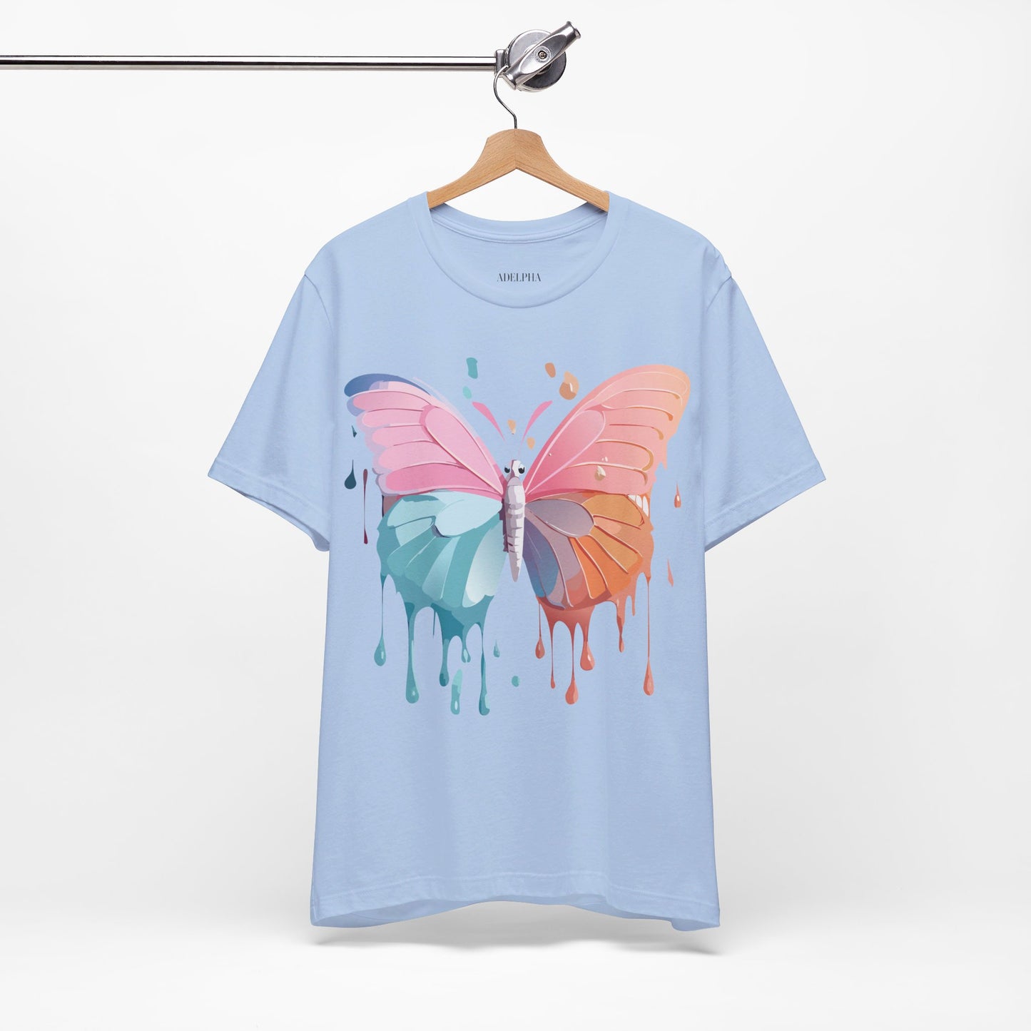 T-shirt en coton naturel avec papillon