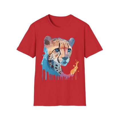 Cheetah Shirt Unisex Tee Softstyle Gildan 64000 100 Percent Ring Spun Cotton