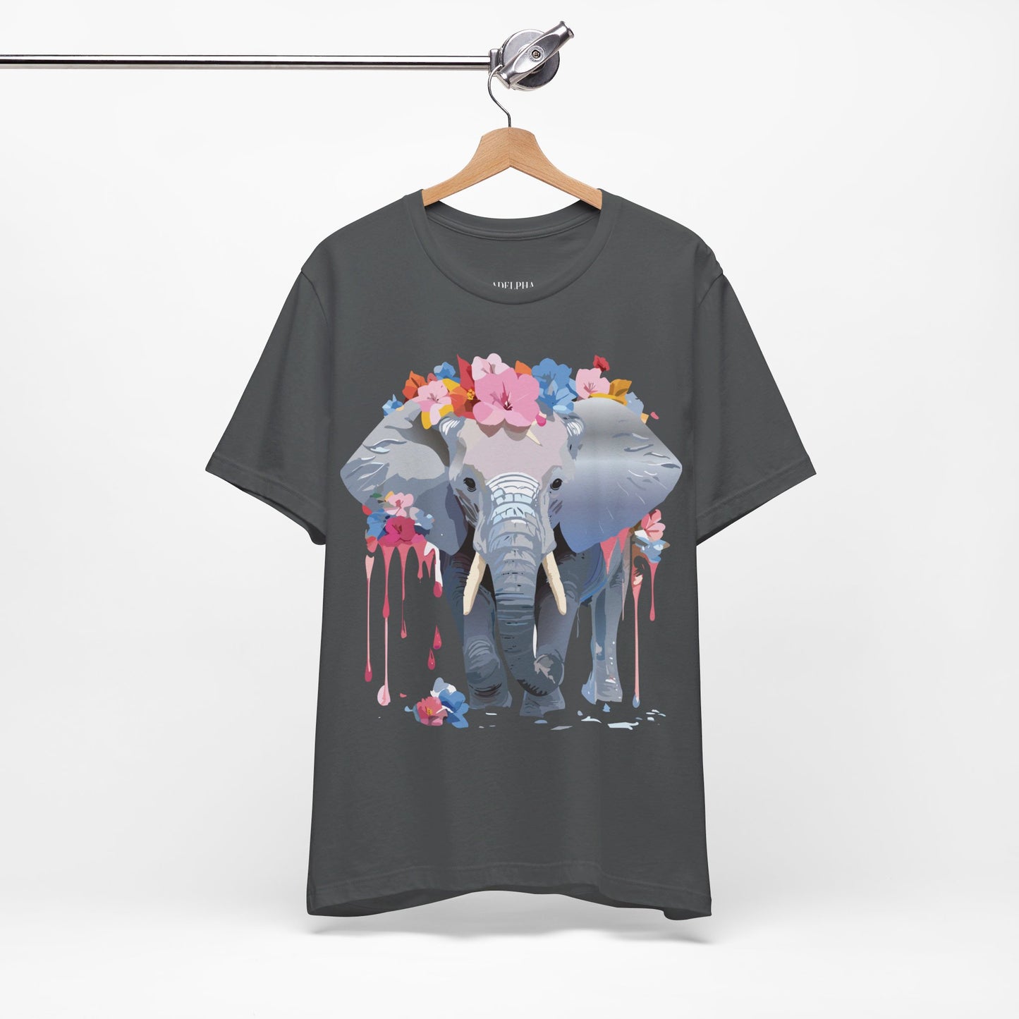 T-Shirt aus natürlicher Baumwolle mit Elefant